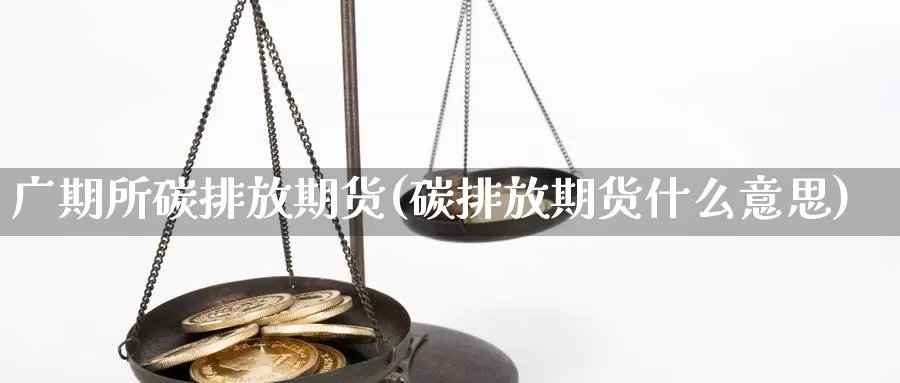 广期所碳排放期货(碳排放期货什么意思)_https://www.wsfenghua.com_非农数据_第1张