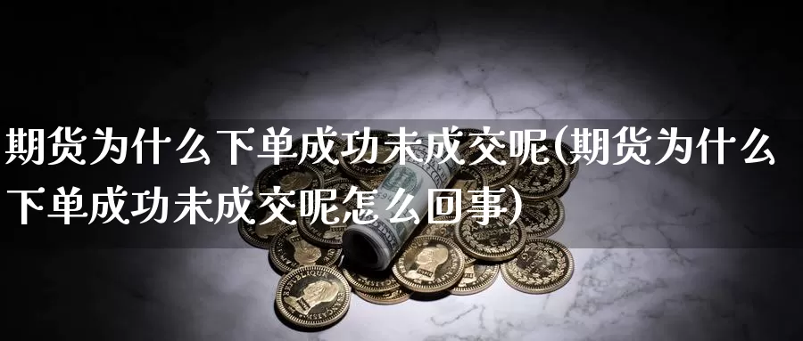 期货为什么下单成功未成交呢(期货为什么下单成功未成交呢怎么回事)_https://www.wsfenghua.com_国际期货直播室_第1张