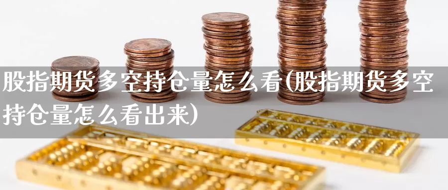 股指期货多空持仓量怎么看(股指期货多空持仓量怎么看出来)_https://www.wsfenghua.com_非农数据_第1张