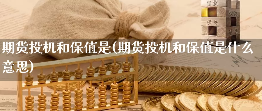 期货投机和保值是(期货投机和保值是什么意思)_https://www.wsfenghua.com_国际期货_第1张