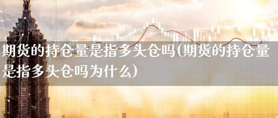 期货的持仓量是指多头仓吗(期货的持仓量是指多头仓吗为什么)_https://www.wsfenghua.com_国际期货直播室_第1张