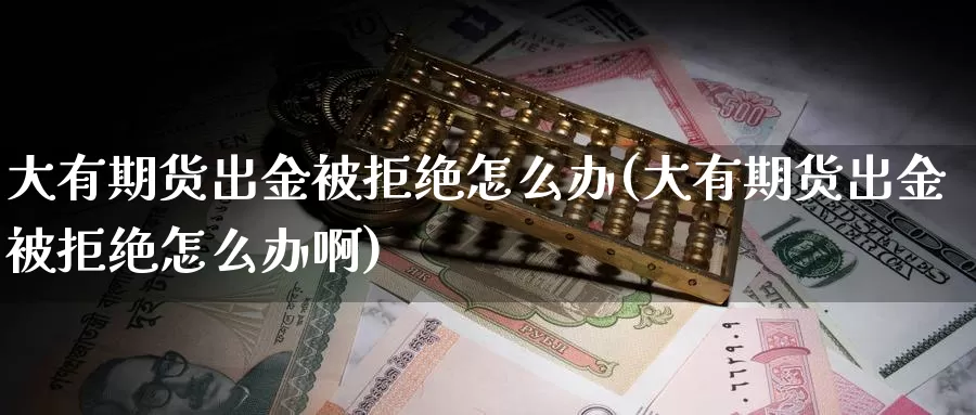 大有期货出金被拒绝怎么办(大有期货出金被拒绝怎么办啊)_https://www.wsfenghua.com_国际期货直播室_第1张