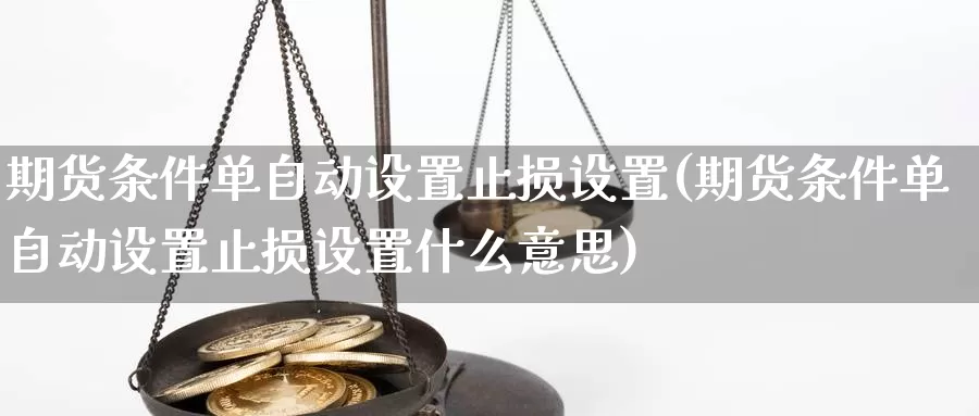 期货条件单自动设置止损设置(期货条件单自动设置止损设置什么意思)_https://www.wsfenghua.com_国际期货_第1张