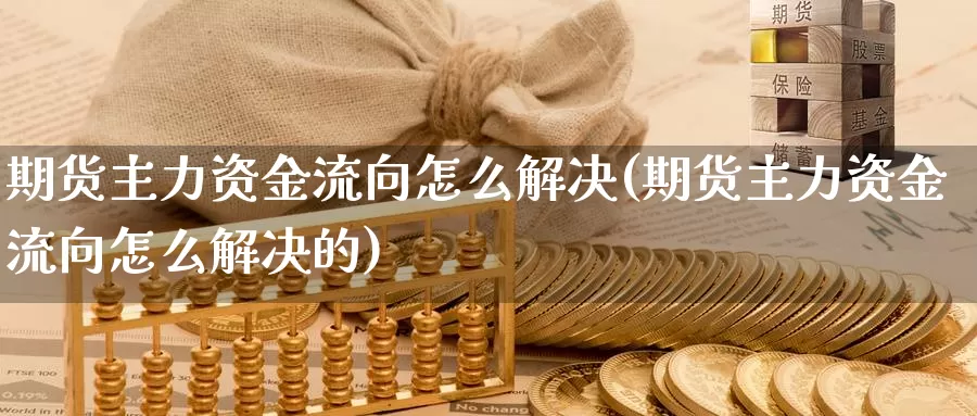 期货主力资金流向怎么解决(期货主力资金流向怎么解决的)_https://www.wsfenghua.com_国际期货直播室_第1张