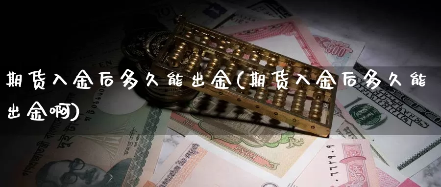 期货入金后多久能出金(期货入金后多久能出金啊)_https://www.wsfenghua.com_国际期货_第1张