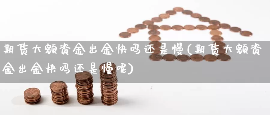 期货大额资金出金快吗还是慢(期货大额资金出金快吗还是慢呢)_https://www.wsfenghua.com_非农数据_第1张